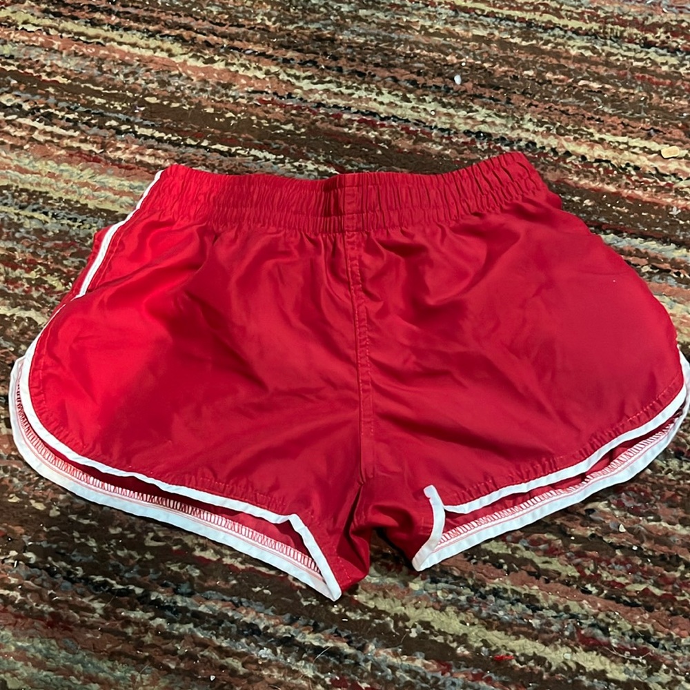 red athletic shorts- modamar (size xs)